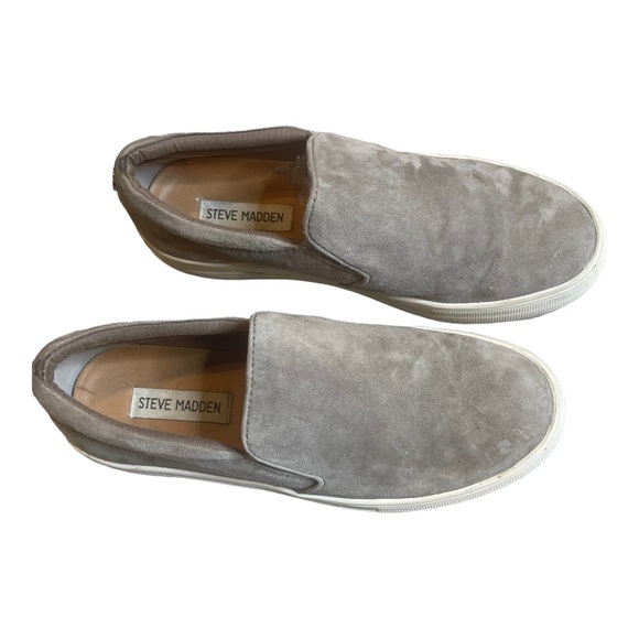 Steve Madden Gills Suede Platform Flatform Slip On Sneaker Size 7.5 - Picture 4 of 9
